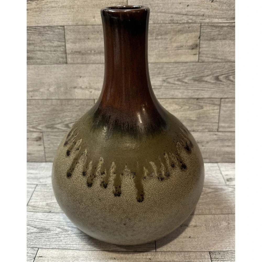 Drip Glaze Pottery Vase‎ 10.5x7